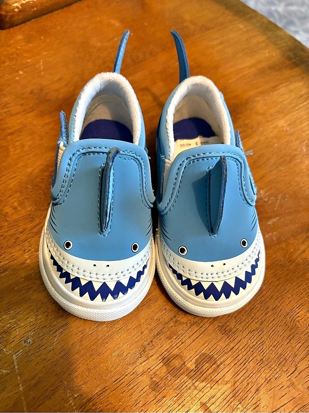 Vans Baby Size Shark Blue & White Sneakers-
